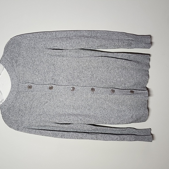 Banana Republic Filpucci Button Back V-Neck Sweater Merino Wool Cashmere Blend - Picture 7 of 8